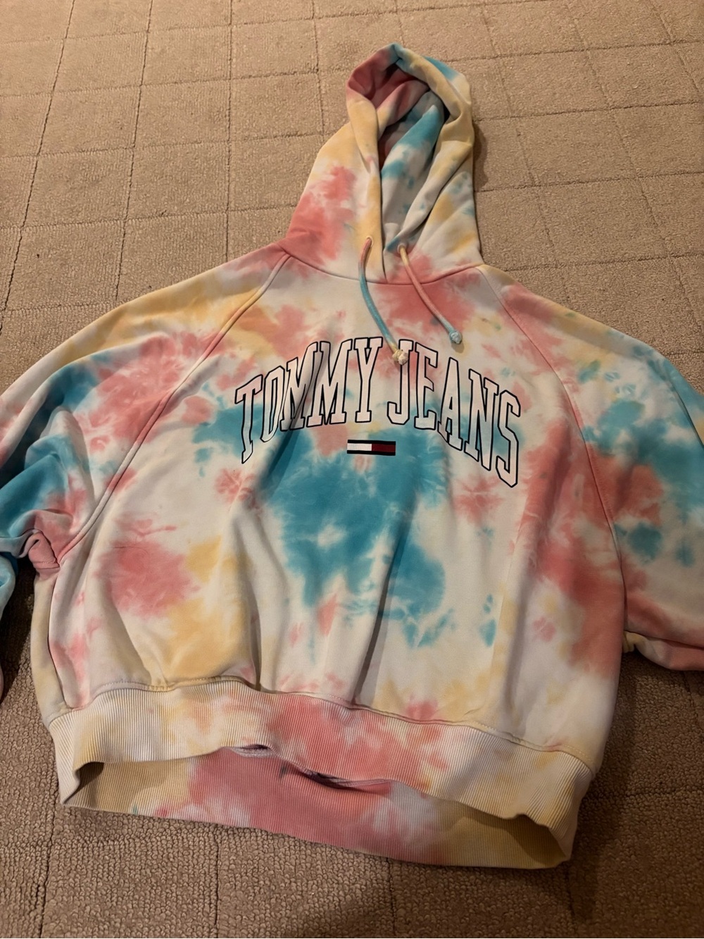 Tommy Hilfiger Tie-Dye Hoodie in Pink, Blue & Yellow